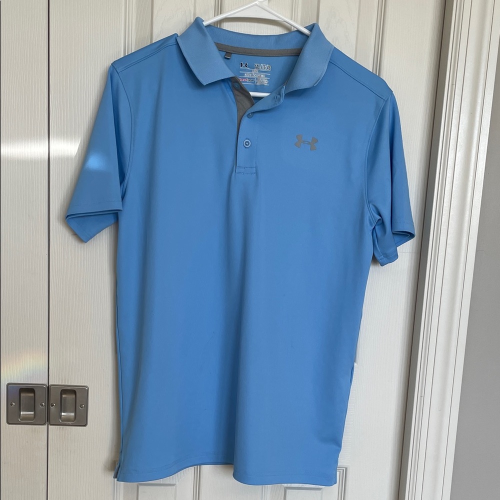 Under Armour Boys Blue Polo Shirt